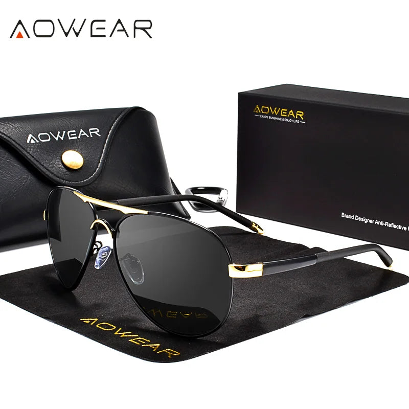Lunettes Aviateur "Horizon Stealth" - Verres Polarisés HD