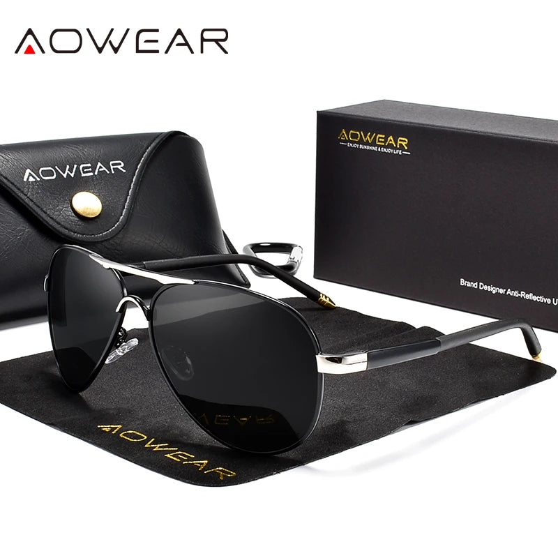 Lunettes Aviateur "Horizon Stealth" - Verres Polarisés HD