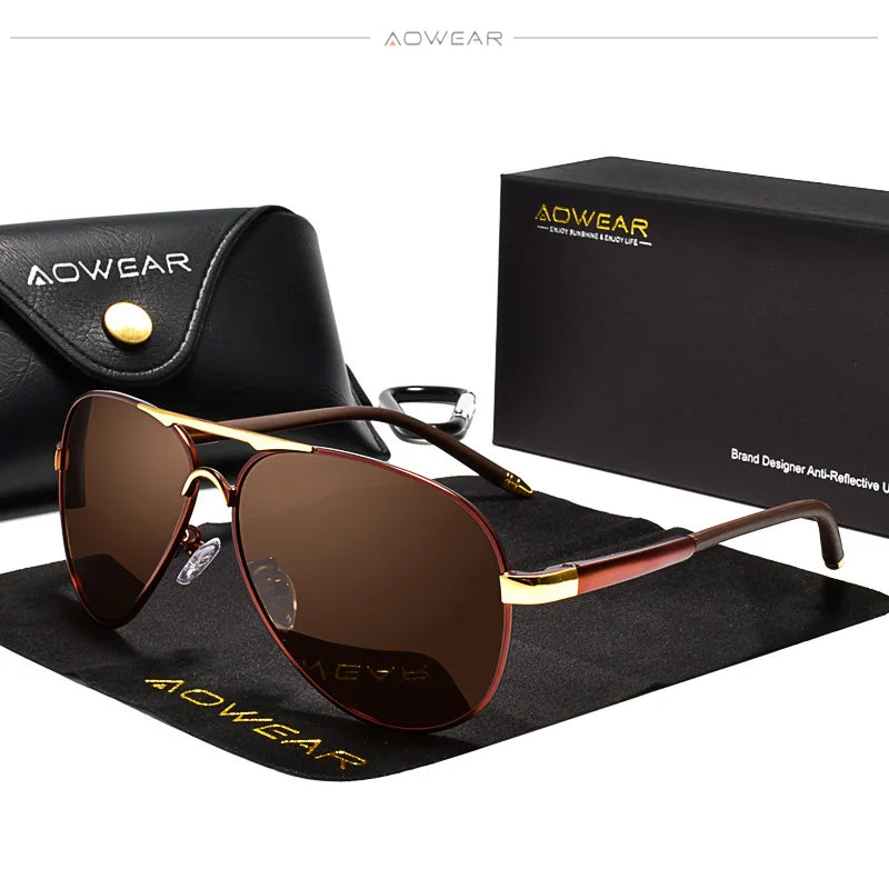 Lunettes Aviateur "Horizon Stealth" - Verres Polarisés HD
