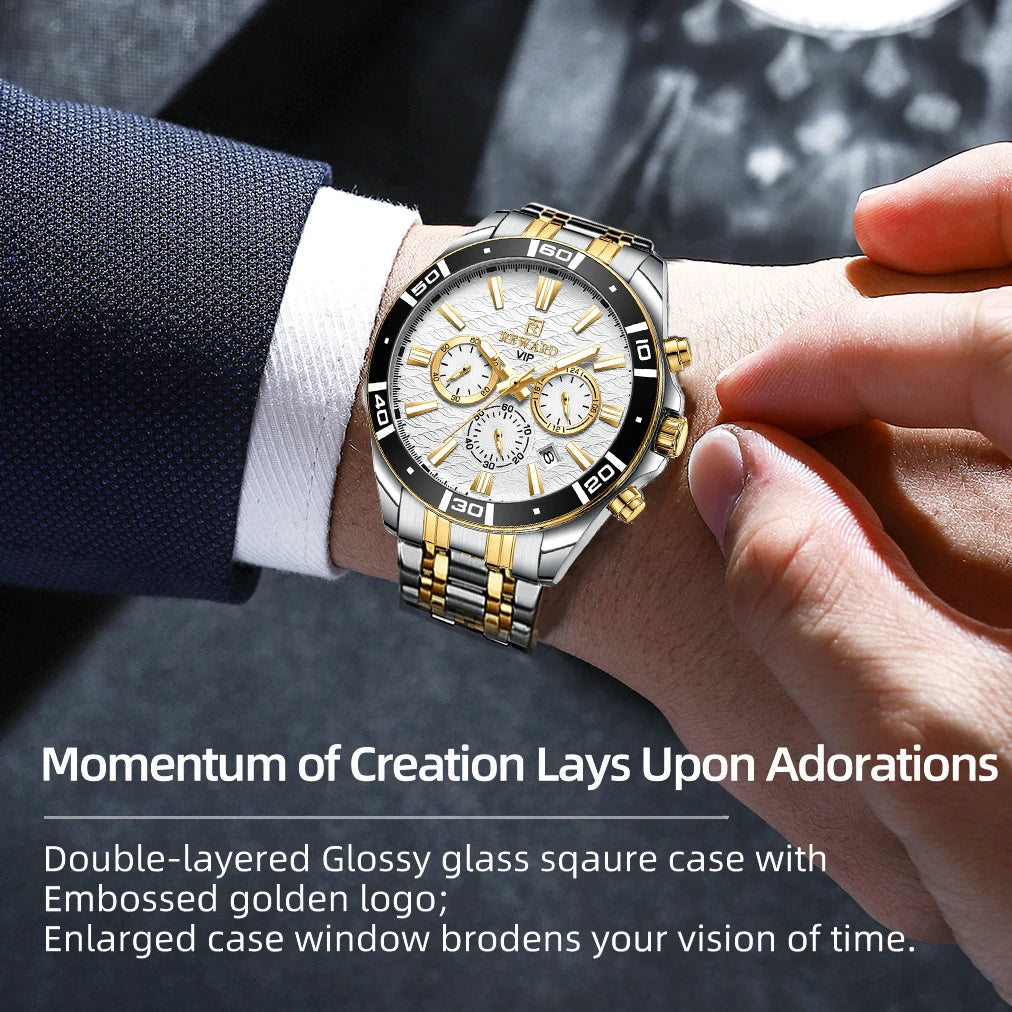 Le Chronographe Royal – Édition Acier (Argent & Or)