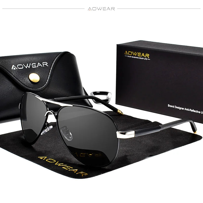 Lunettes Aviateur "Horizon Stealth" - Verres Polarisés HD