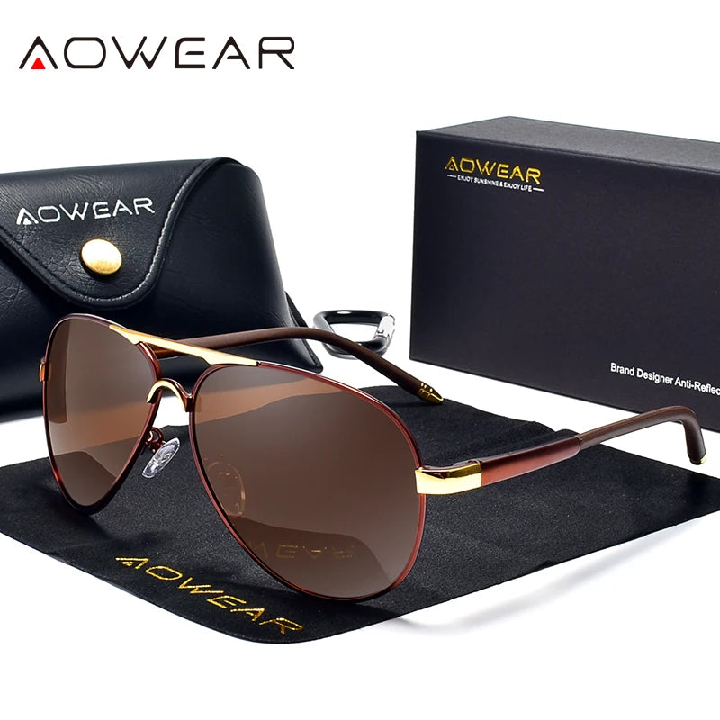 Lunettes Aviateur "Horizon Stealth" - Verres Polarisés HD