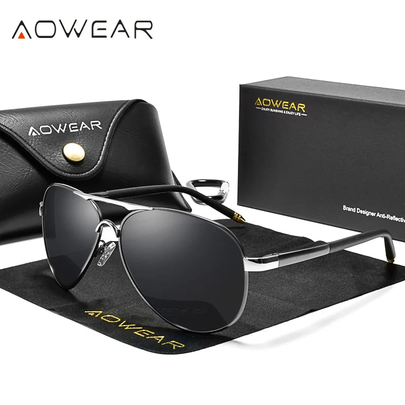 Lunettes Aviateur "Horizon Stealth" - Verres Polarisés HD