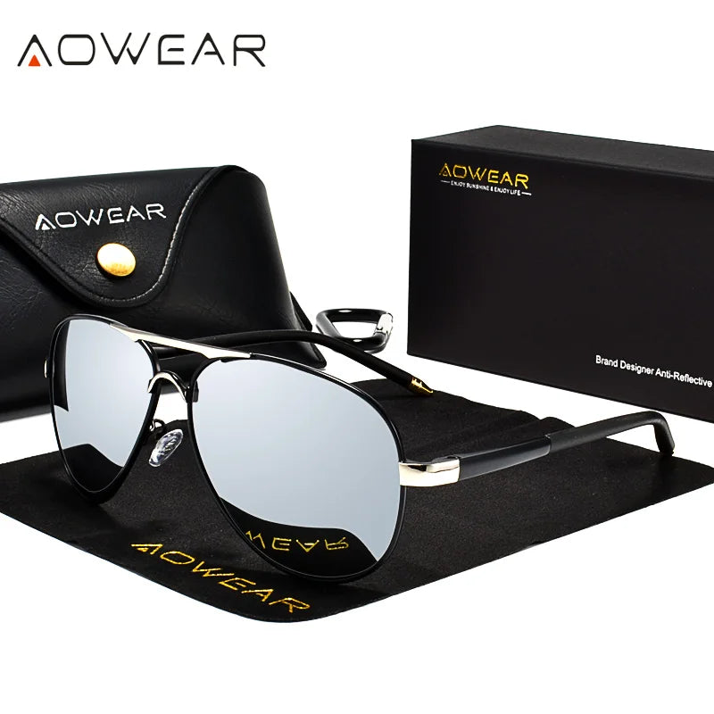 Lunettes Aviateur "Horizon Stealth" - Verres Polarisés HD