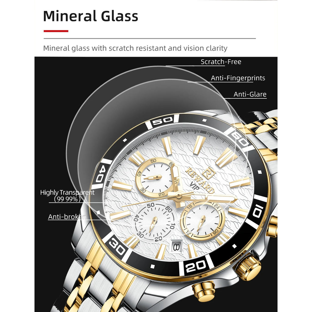 Le Chronographe Royal – Édition Acier (Argent & Or)