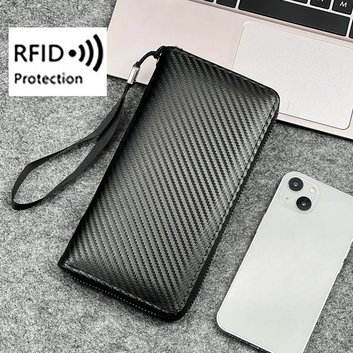Pochette Longue Executive – Édition Carbon Clutch