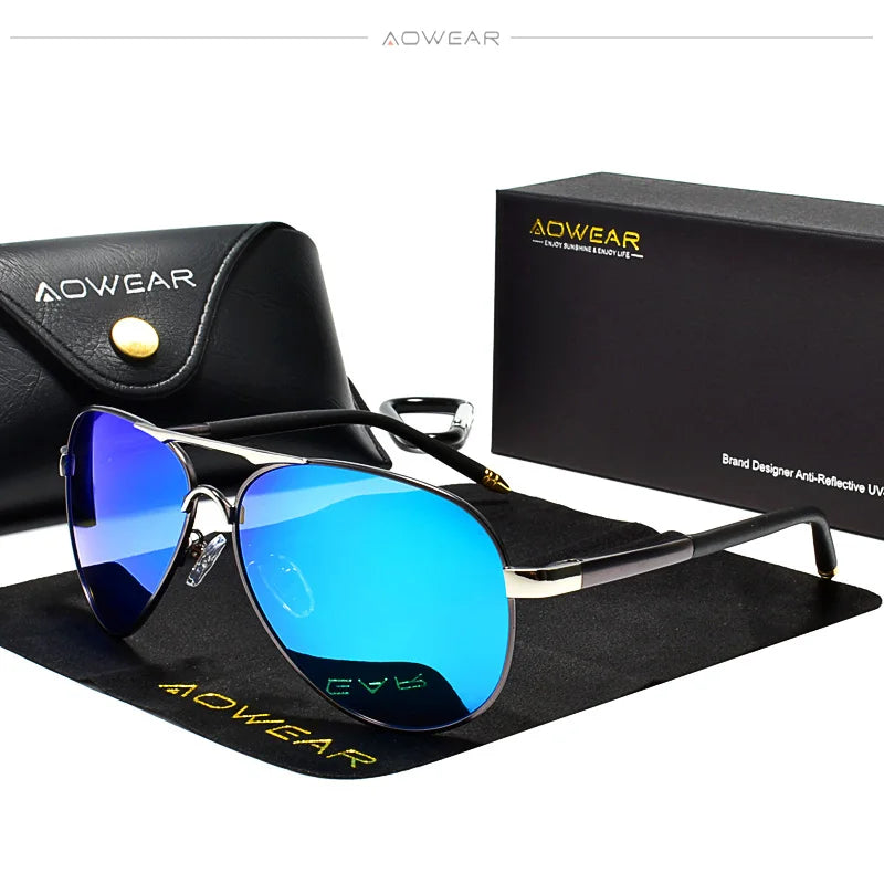 Lunettes Aviateur "Horizon Stealth" - Verres Polarisés HD